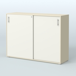 Тумба с раздвижными фасадами Тиана, Крем Вайс + Белый