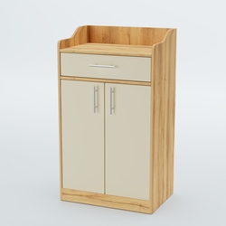 Стойка официанта "Бармен" №5, Дуб Золотистый и Крем Вайс