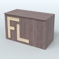 Ресепшн-стол "Фаберлинк" , Ясень Анкор темный и Дуб Сонома