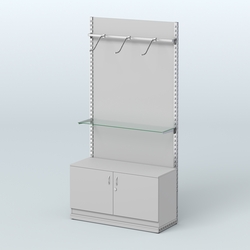Система ЭЛЕГАНТ №6 с ДСП и тумбой T22 (1200 мм), Серый