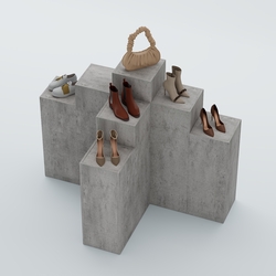 Демо-стенд Ступени Т-обр №2, Бетон Чикаго светло-серый F186 ST9