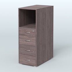 Тумба высокая Стандарт, Ясень Анкор темный