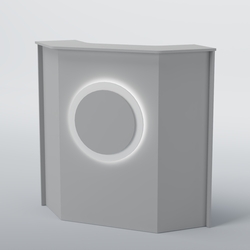 Ресепшен угловой КРУГ №2, Серый