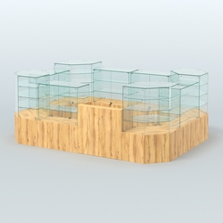 Павильон ИСТРА в центр зала №10а (закрытый) (8, 32 кв.м), Дуб Золотистый