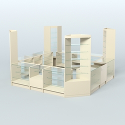 Торговый Островок "Эконом" №15 (12, 9 кв.м), Крем Вайс