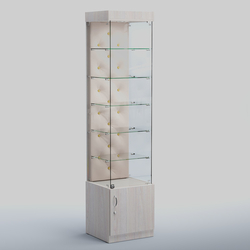 Высокая стеклянная витрина КАПИТОНЕ №502, Ясень светлый+01 C