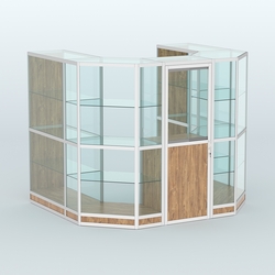 Павильон из профиля пристенный №3г ( 4,32 кв. м), Дуб Канзас коричневый