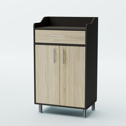 Стойка официанта "Бармен" №5-Н на ножках, Черный + Дуб Сонома