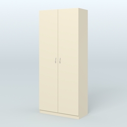 Аптечный шкаф широкий для одежды персонала №4, Крем Вайс