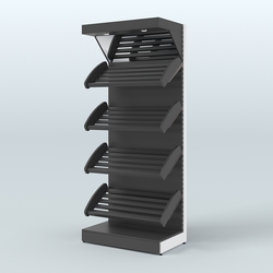 Стеллаж для хлеба и выпечки с полками - корзинами и фризом Феникс №10Ф, Черный