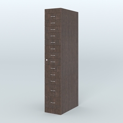 Рецептурный шкаф для аптек METACASE №1 глубиной 800 мм (13 ящиков), Дуб Венге