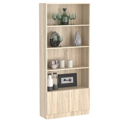 Стеллаж из ДСП серии Эконом №1-300 с дверками 410 мм, Дуб сонома Стеллаж из ДСП серии Эконом №1-300 с дверками 410 мм, Дуб сонома