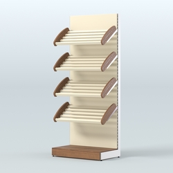 Стеллаж для хлеба и выпечки с четырьмя наклонными полками СХНП-02, Орех + Крем Вайс