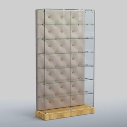 Низкая стеклянная витрина КАПИТОНЕ №9-ХП, Дуб Золотистый + 01 Cream