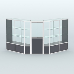 Павильон из профиля угловой №7б (9 кв.м), Антрацит