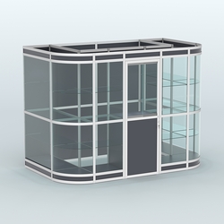 Павильон из профиля пристенный №8в (4,05 кв. м), Антрацит