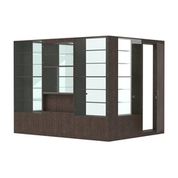 Пристенный торговый павильон из ДСП СЭСП №9 (5, 67 кв.м), Дуб Венге