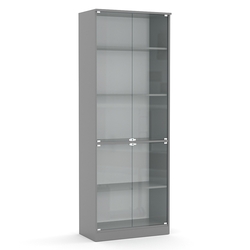Шкаф-витрина офисный ШВ-51, Темно-Серый