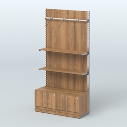 Система ЭЛЕГАНТ №4 с ДСП и тумбой T15 (1200 мм), Орех