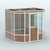 Павильон из профиля пристенный №7а (4,32 кв. м) Орех