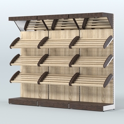 Стеллаж для хлеба и выпечки трехсекционный Феникс №4, Дуб Венге + Дуб Сонома