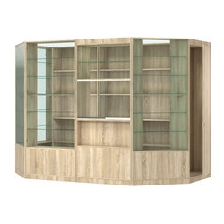 Пристенный торговый павильон из ДСП СЭСП №4 (4, 68 кв.м), Дуб Сонома