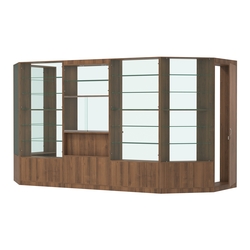 Пристенный торговый павильон из ДСП СЭСП №5 (6 кв.м), Орех