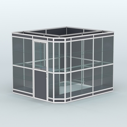 Павильон из профиля угловой №6в (5,5 кв.м), Антрацит