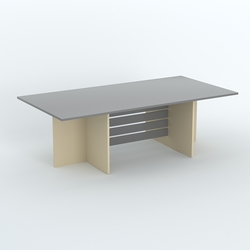 Стол для переговоров Вектор №1, Темно-серый + Крем Вайс