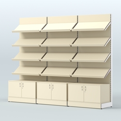 Стеллаж для хлеба и выпечки трехсекционный Феникс №6, Крем Вайс