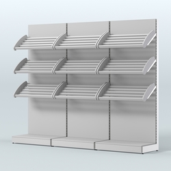 Стеллаж для хлеба и выпечки трехсекционный Феникс №3, Серый