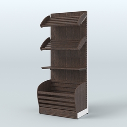 Стеллаж для хлеба и выпечки с нижней корзиной - накопителем Феникс №12К, Дуб Венге