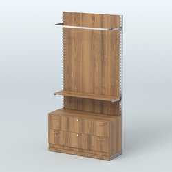 Система ЭЛЕГАНТ №5 с ДСП и тумбой T12 (1200 мм), Орех