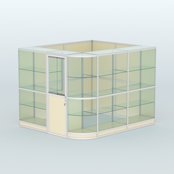 Павильон из профиля угловой №5г (5,5 кв.м), Крем Вайс