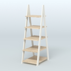 Торговая двусторонняя стойка ЛОФТ №3-650 узкая, Белый + Дуб Сонома