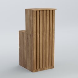 Ресепшен узкий серии ПРИЛИВ №2, Дуб Канзас коричневый