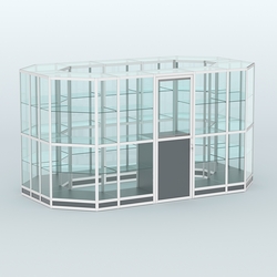 Павильон из профиля островной №5г, Темно-Серый