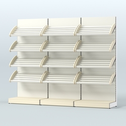 Стеллаж для хлеба и выпечки трехсекционный Феникс №8, Крем Вайс + Белый