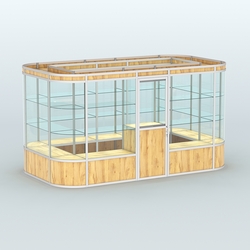 Павильон из профиля островной №4а, Дуб Золотистый