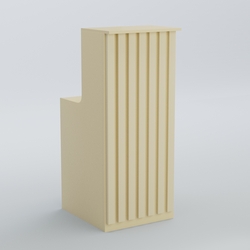 Ресепшен узкий серии ПРИЛИВ №2, Крем Вайс