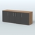 Греденция Кенвуд Конференц, цвет романо Орех + Черный