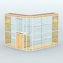 Павильон из профиля угловой №3в (5,5 кв.м), Дуб Золотистый