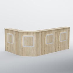 Ресепшен угловой большой КВАДРАТ №4, Дуб сонома