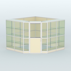 Павильон из профиля угловой №8г (9 кв.м), Крем Вайс