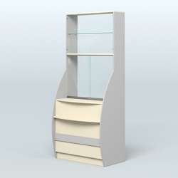 Витрина БРИЗ №5 с окном выдачи, Серый + Крем Вайс