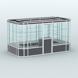 Павильон из профиля островной №3а, Антрацит