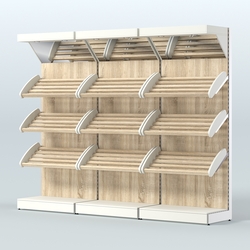 Стеллаж для хлеба и выпечки трехсекционный Феникс №4, Белый + Дуб Сонома