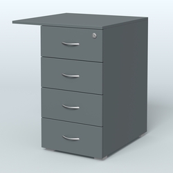 Брифинг-приставка с тумбой Прайм, Темно-Серый