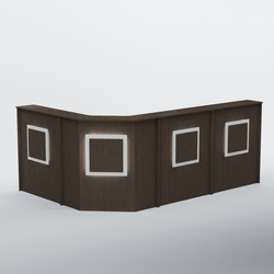 Ресепшен угловой большой КВАДРАТ №4, Дуб Венге