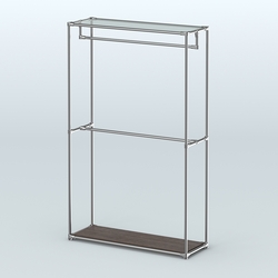 Торговая система ХРОМ без ДСП 1200 мм с поручнями №1, Дуб Венге